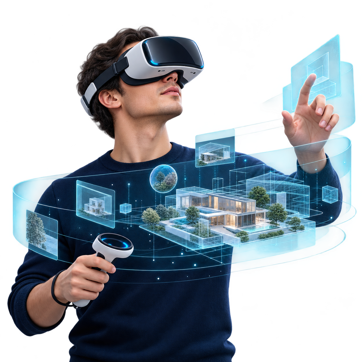 VR Professional Exploring Virtual Architecture